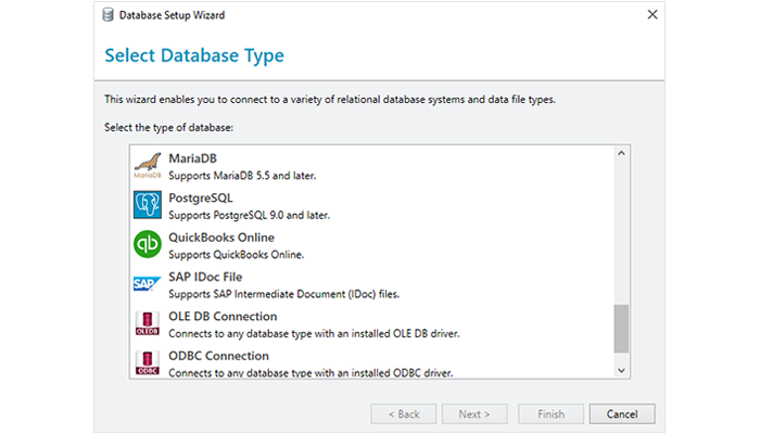 automation broadest database support