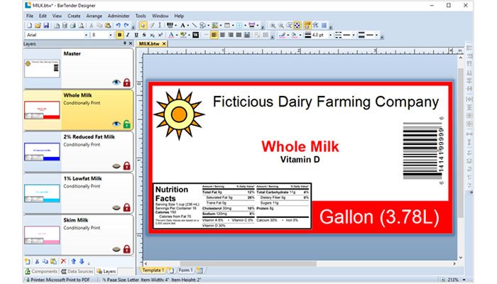 starter easy label design