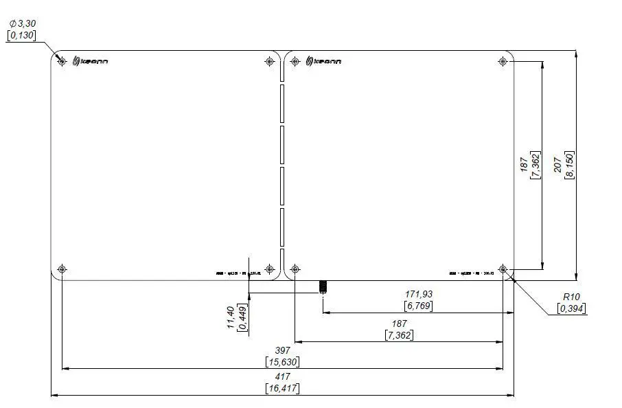 AA-SP12 UHF RFID 天線 尺寸