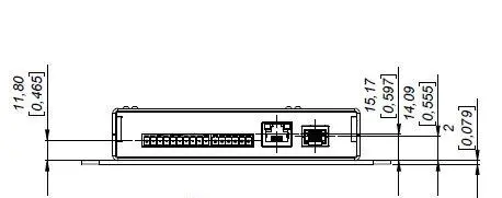 AR60 固定式 UHF RFID 讀取器 外型尺寸 左側