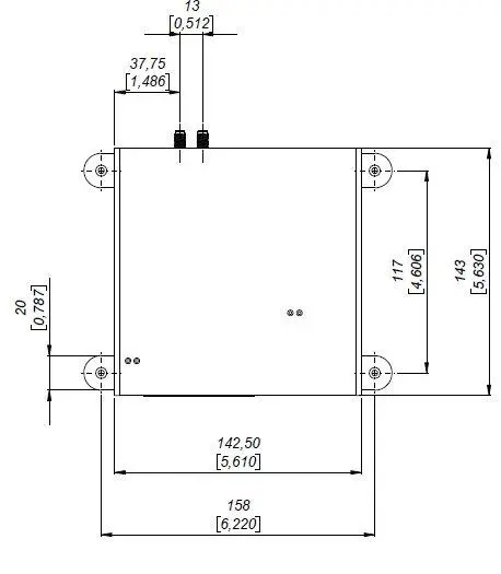 AR60 固定式 UHF RFID 讀取器 外型尺寸