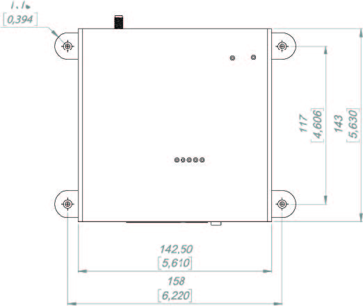 AR70 網路型固定式 UHF RFID 讀取器 外型尺寸