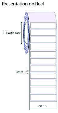 RL500 UHF RFID 貼紙標籤 卷軸 間距尺寸