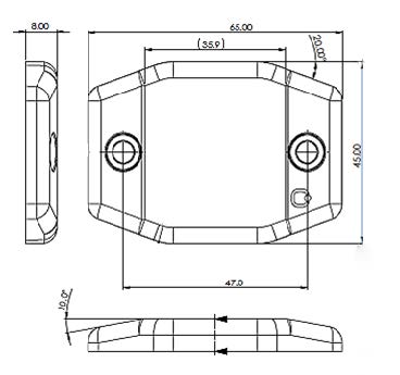 RA850 RFID Tag 尺寸大小