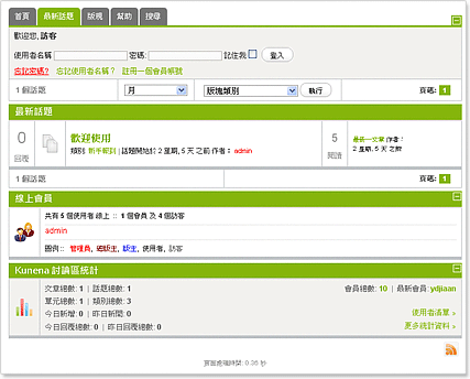 Forum 線上討論模組示意圖